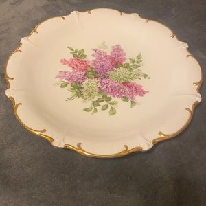 Lilac time collector plate, German Co. Gold rimmed